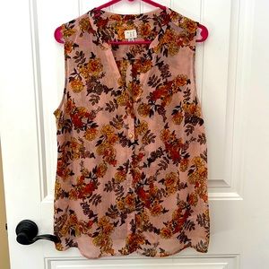 Floral tank top size XL